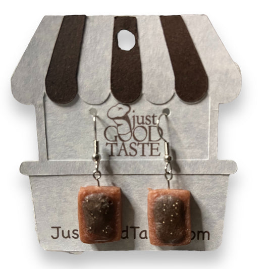 Chocolate Toaster Pastries Dangle Earrings