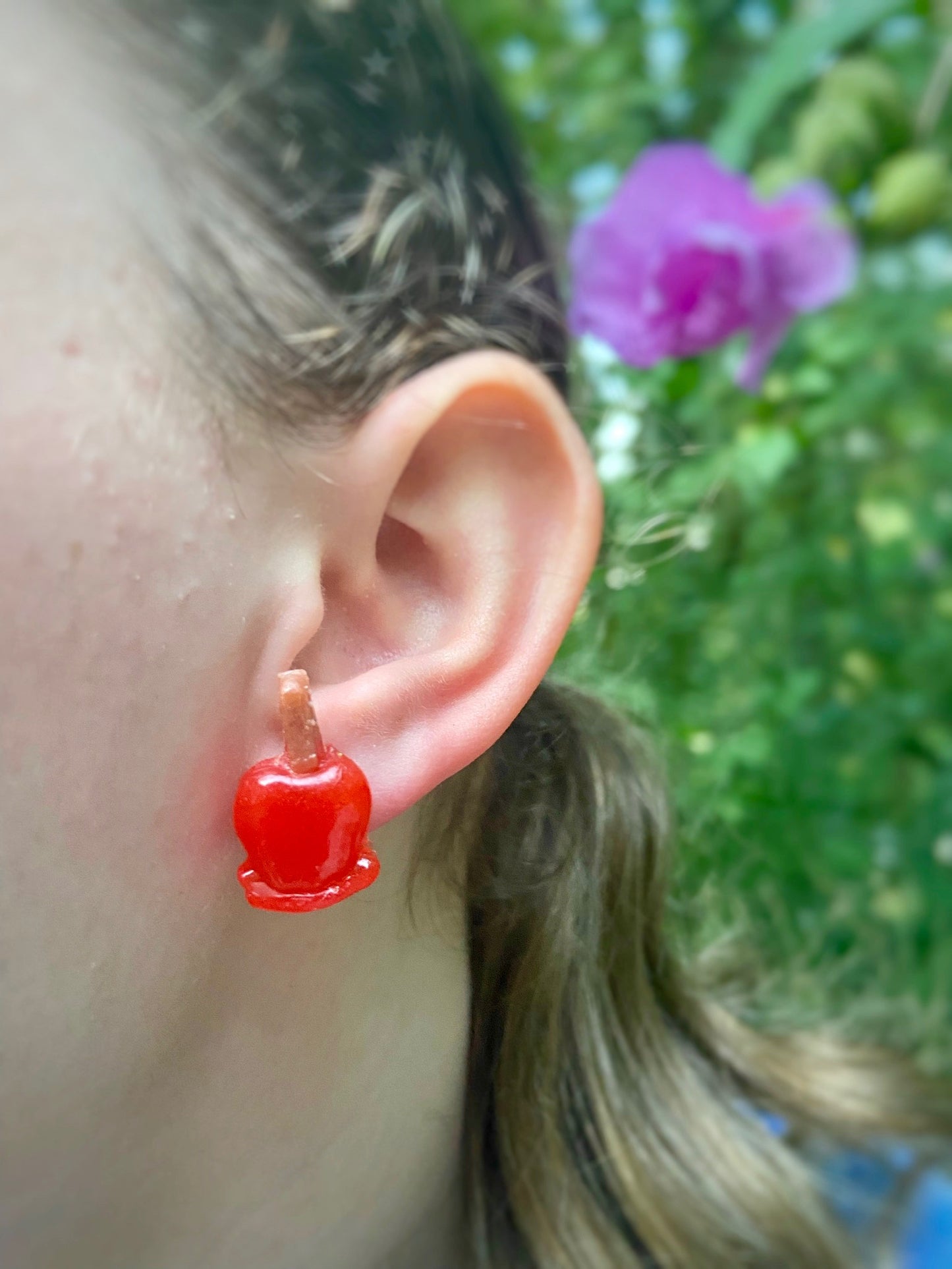 Candy Apple Earrings