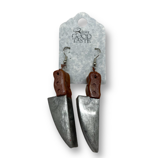 Chef Knife Resin Earrings