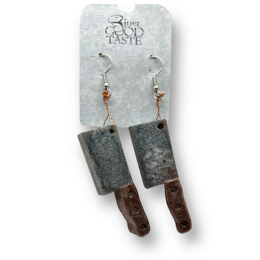 Butcher Knife Resin Earrings