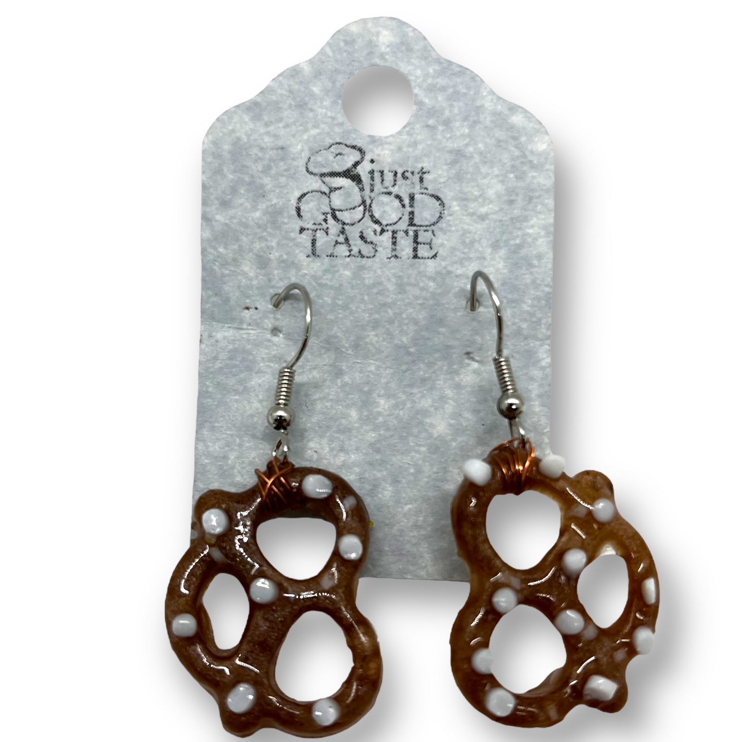 Salted Pretzel Resin Earrings