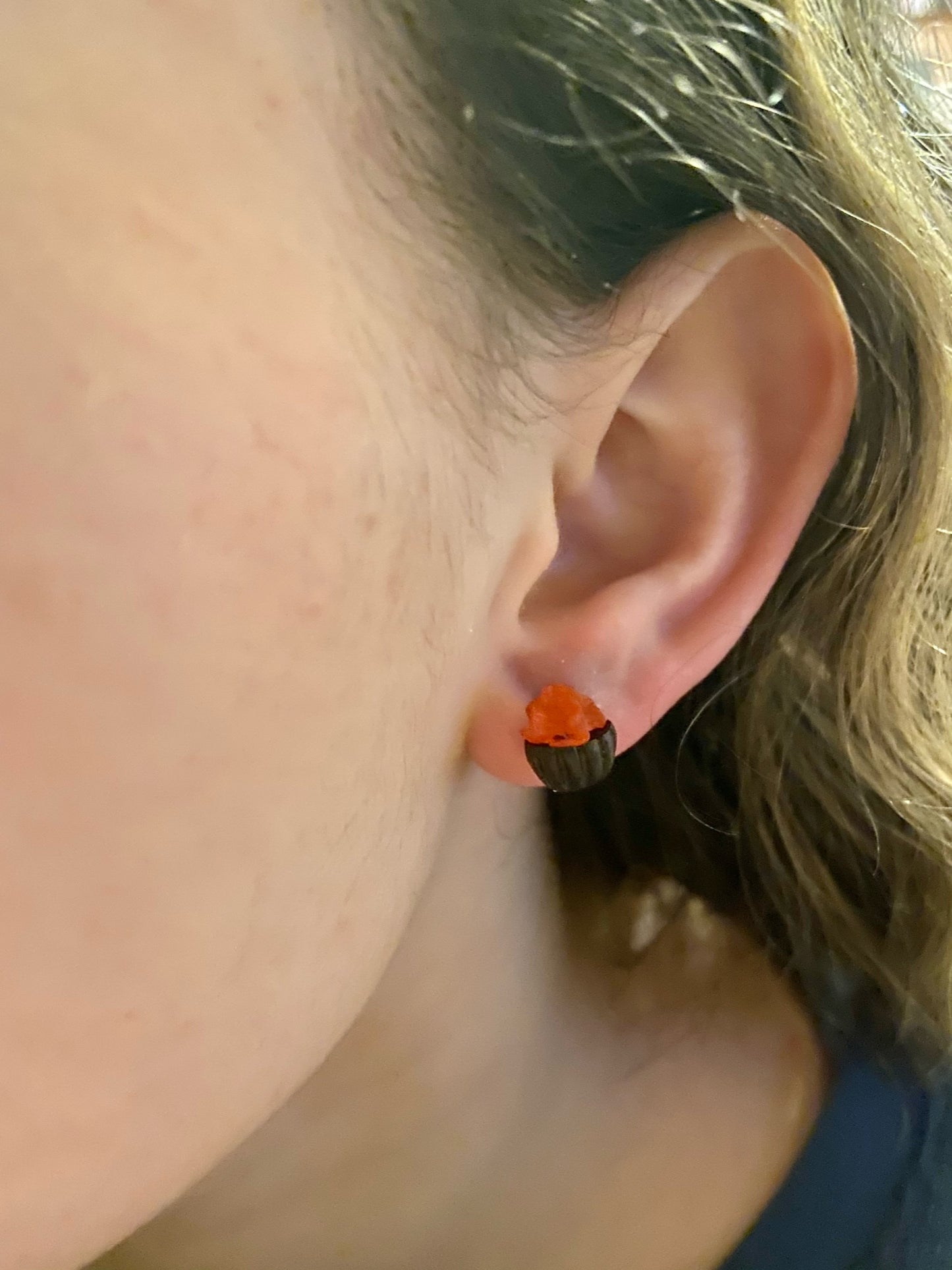 Mini Red Cupcake Earrings