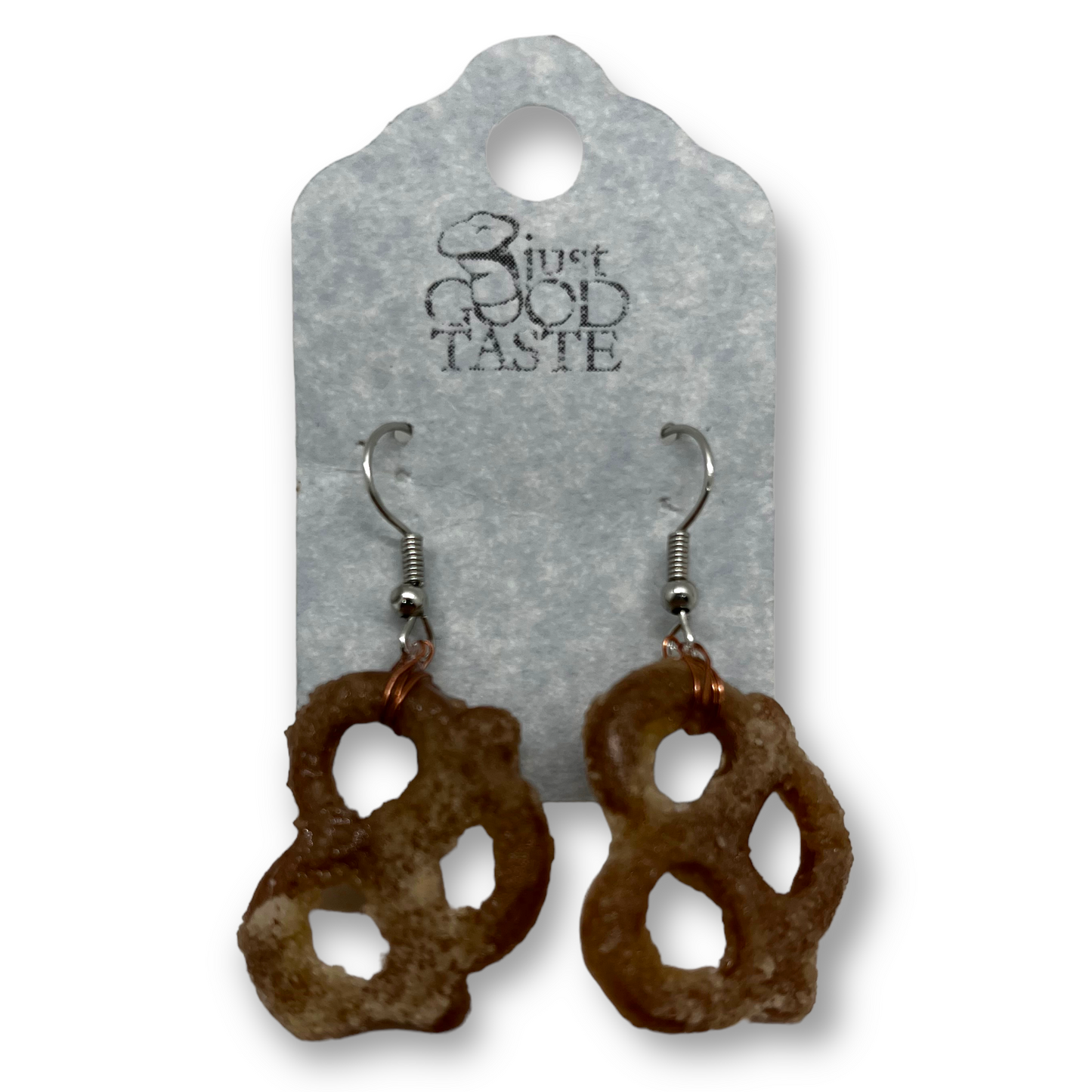 Cinnamon Sugar Pretzel Resin Earrings